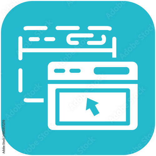 Drag and Drop vector icon illustration of No Code iconset.