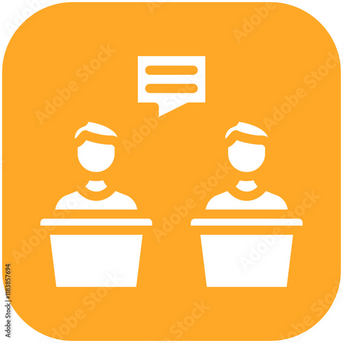 Public Debate vector icon illustration of Law & Legislation iconset.