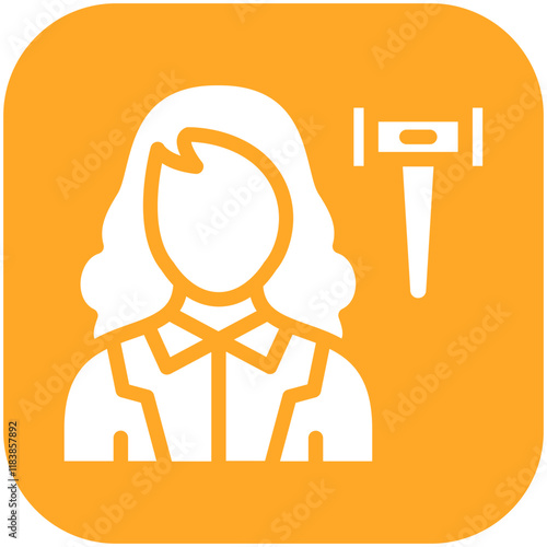 Lawyer Female vector icon illustration of Law & Legislation iconset.