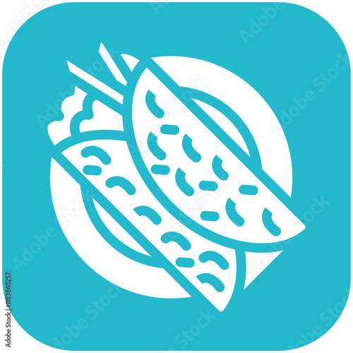 Gyro vector icon illustration of Street Food iconset.