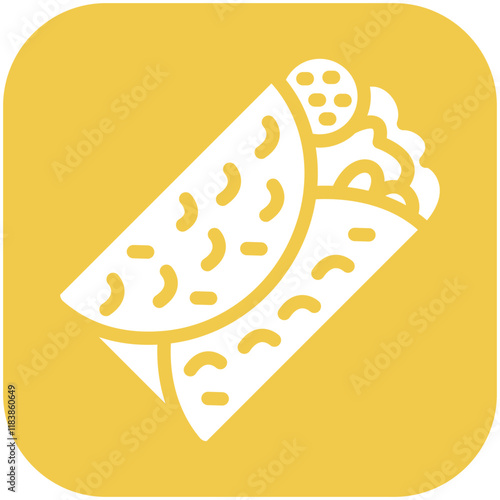 Doner Kebab vector icon illustration of Street Food iconset.
