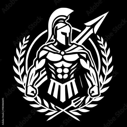 Spartan silhouette vector design