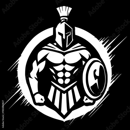 Spartan silhouette vector design