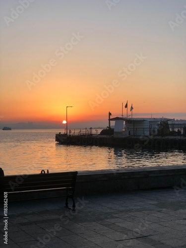 Wallpaper Mural sunset over the sea from in Istanbul Torontodigital.ca