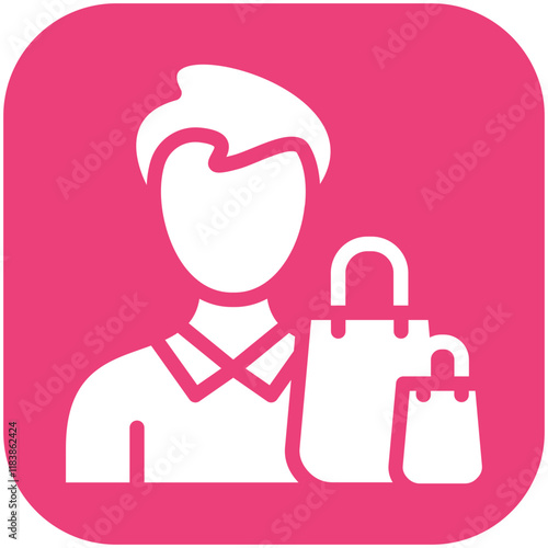Personal Shopping vector icon illustration of Gig Economy iconset.