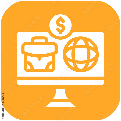 Online Business vector icon illustration of Gig Economy iconset.