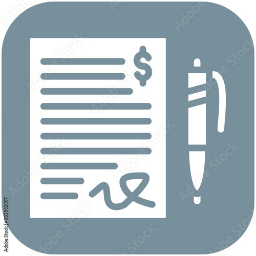 Contract vector icon illustration of Gig Economy iconset.
