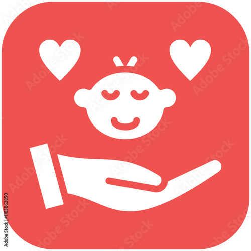 Child Caretaker vector icon illustration of Gig Economy iconset.