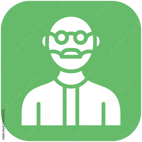 Elderly Man vector icon illustration of Generation Gap iconset.