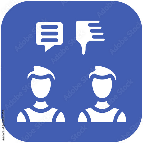 Disrespect vector icon illustration of Generation Gap iconset.