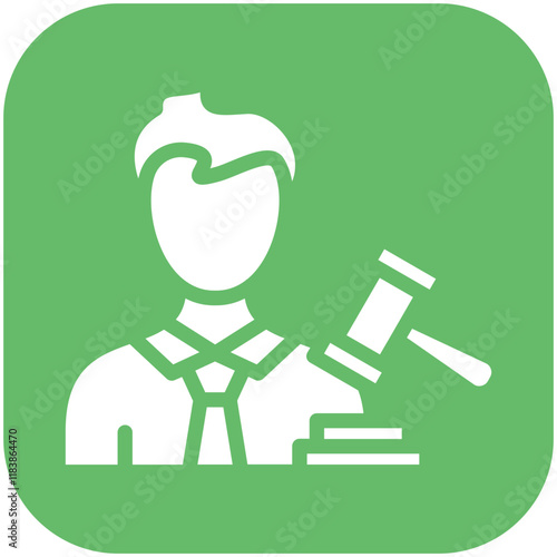 Judge Male vector icon illustration of Award Events iconset.