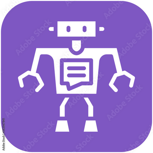 Chatbot vector icon illustration of Robotics iconset.