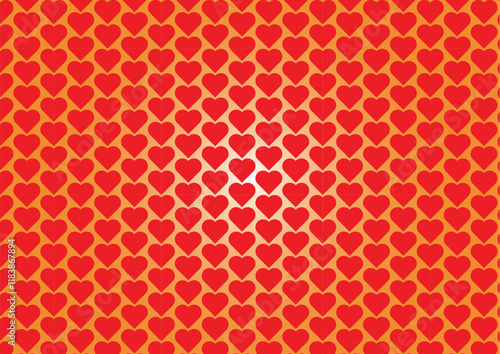 Seamless pattern with hearts