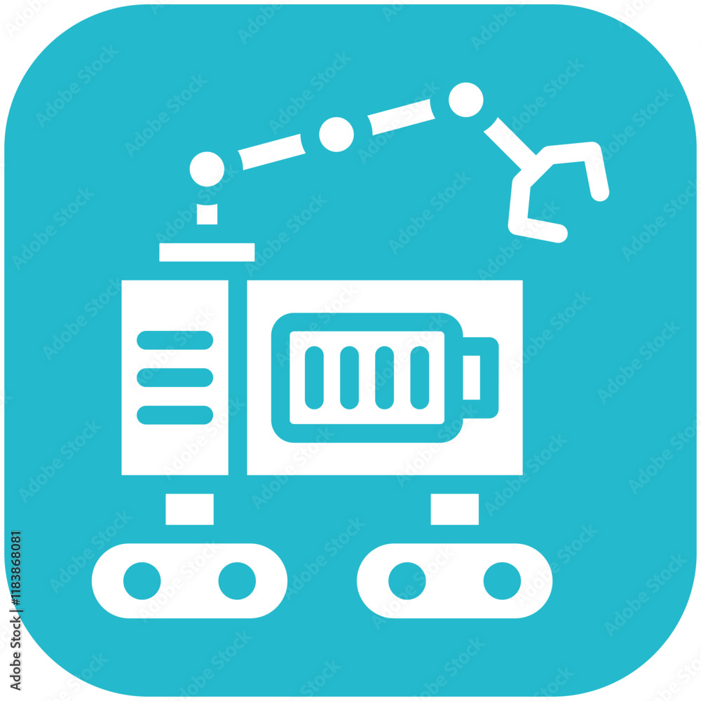 Battery vector icon illustration of Robotics iconset. Battery vector icon illustration of Robotics iconset.