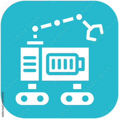 Battery vector icon illustration of Robotics iconset.
