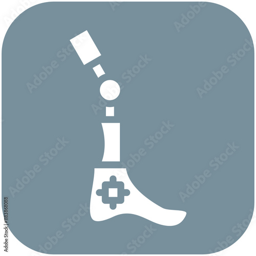 Bionic Leg vector icon illustration of Robotics iconset.