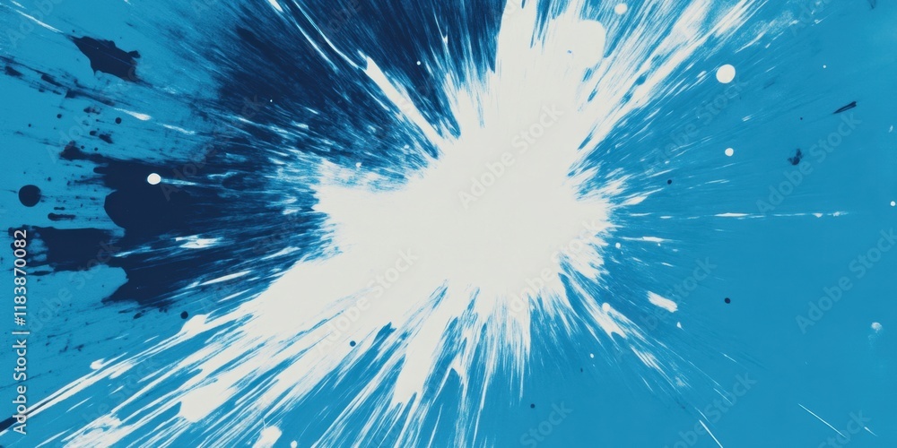 Obraz premium Dynamic abstract splash in blue white