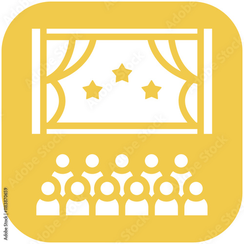 Film Festival vector icon illustration of Filmmaking iconset.