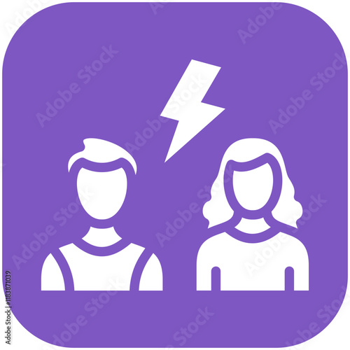 Conflict vector icon illustration of Filmmaking iconset.