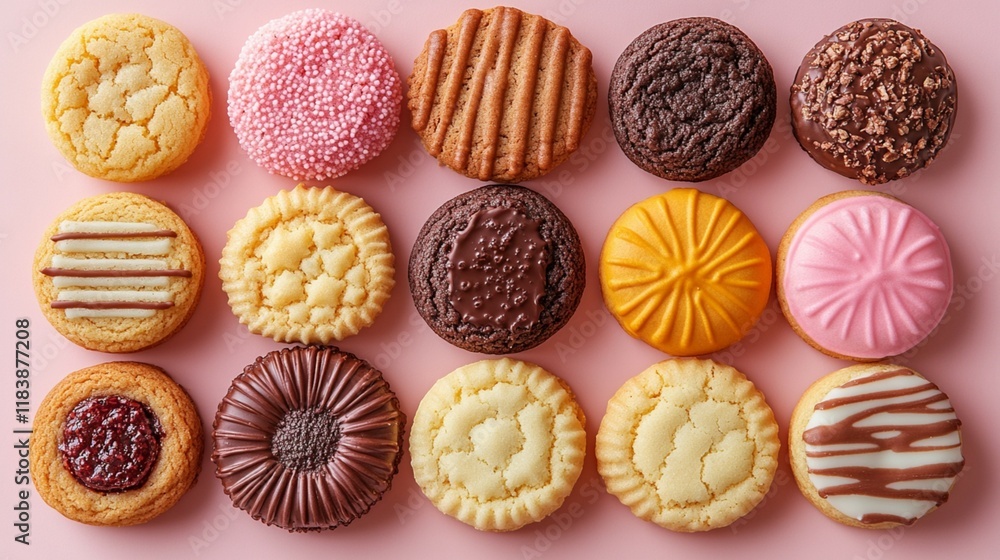 Cookie on a Solid Background Cookie on a Solid Background