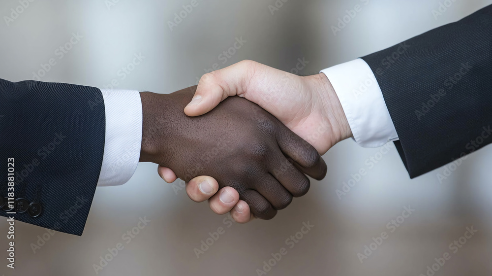handshake between two individuals symbolizes agreement and partnership handshake between two individuals symbolizes agreement and partnership