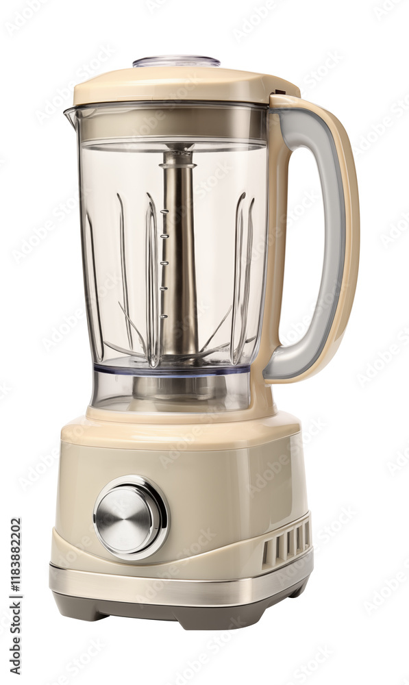 Beige Electric Blender on White Background Beige Electric Blender on White Background