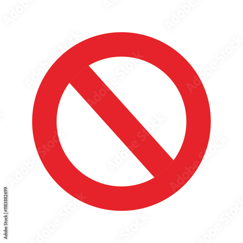 prohibition icon or prohibition symbol isolated on transparent background