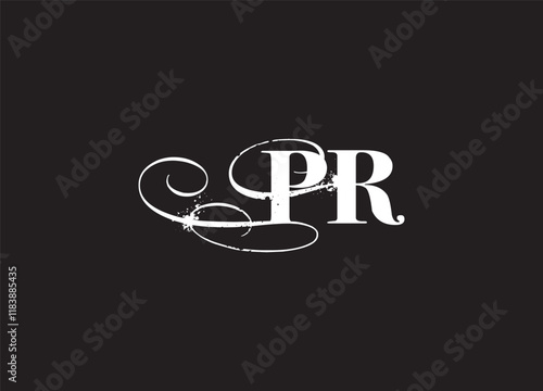 PR initial letter logo design and minimalist logo

