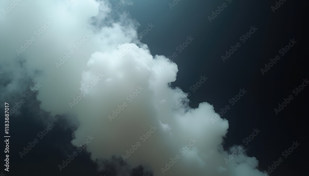 Fototapeta premium Dramatic contrast of light and dark clouds in the sky. A beautiful natural formation.
