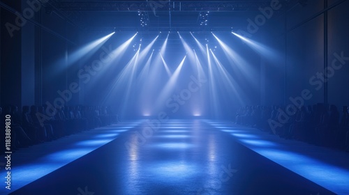 Blue Runway Lights Fashion Show