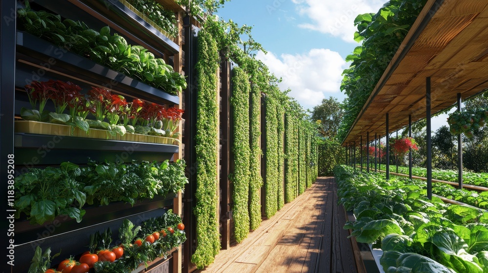 Vertical farms in a sustainable urban landscape Vertical farms in a sustainable urban landscape