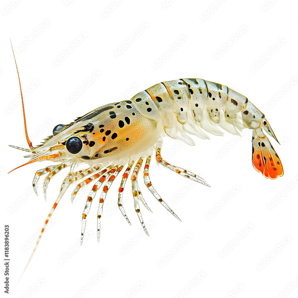Realistic shrimp isolated on a white background Realistic shrimp isolated on a white background