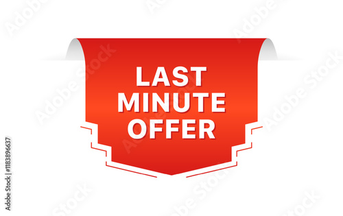 Last minute offer icon. Flat style. Vector icon.