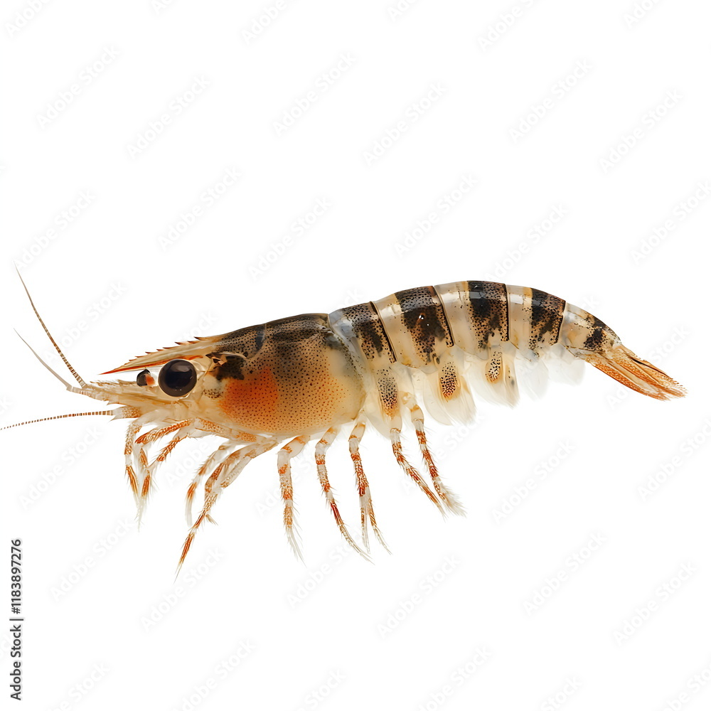Realistic shrimp isolated on a white background Realistic shrimp isolated on a white background