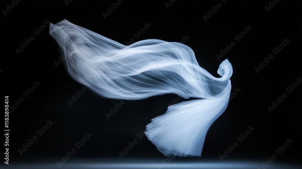 Fototapeta premium Abstract flowing fabric in motion