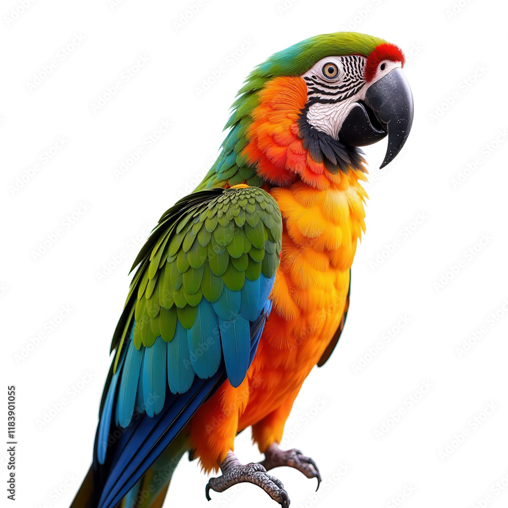 Tropical parrot on transparent background Tropical parrot on transparent background