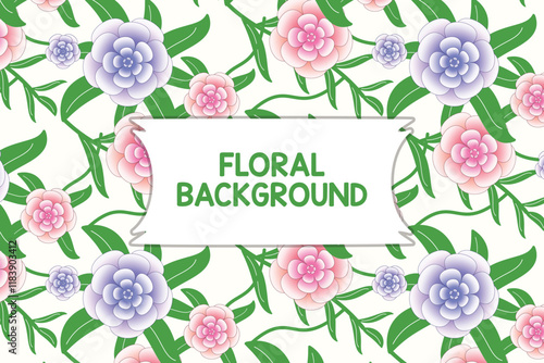 Minimalist purple and pink flower background. suitable for all needs