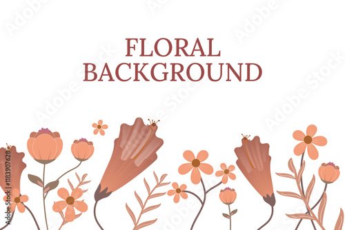 Minimalist brown flower background. suitable for all needs
