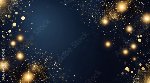 Golden Sparkle Night: A Luxurious Festive Background