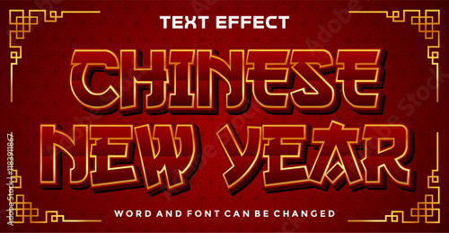 Chinese new year editable text effect