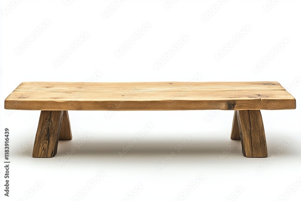 Rectangular shaped table, used to place at living rooms, long low table made of wooden material, vector illustration, isolated on white background Rectangular shaped table, used to place at living rooms, long low table made of wooden material, vector illustration, isolated on white background