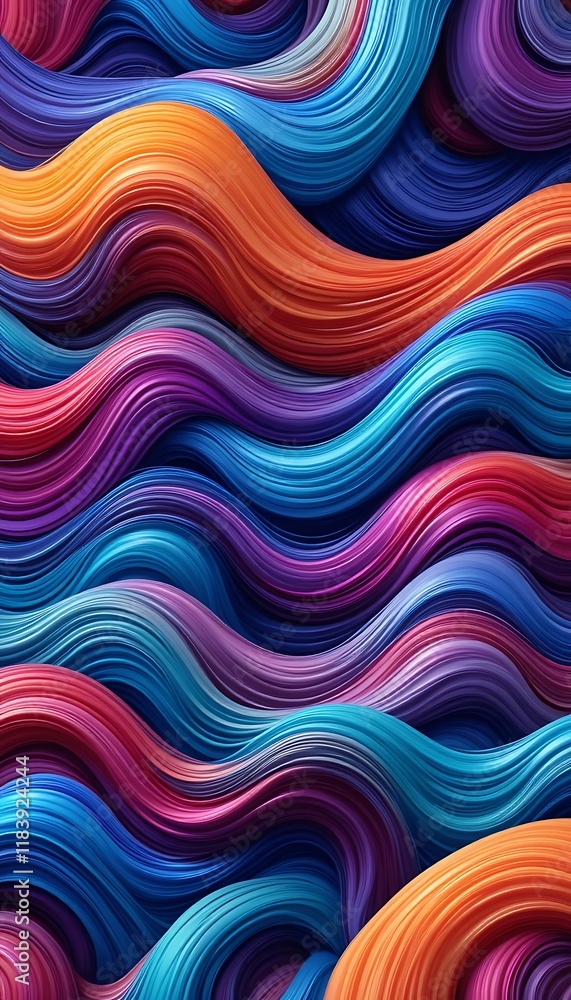 Fototapeta premium Abstract Colorful Waves Flowing Pattern Design