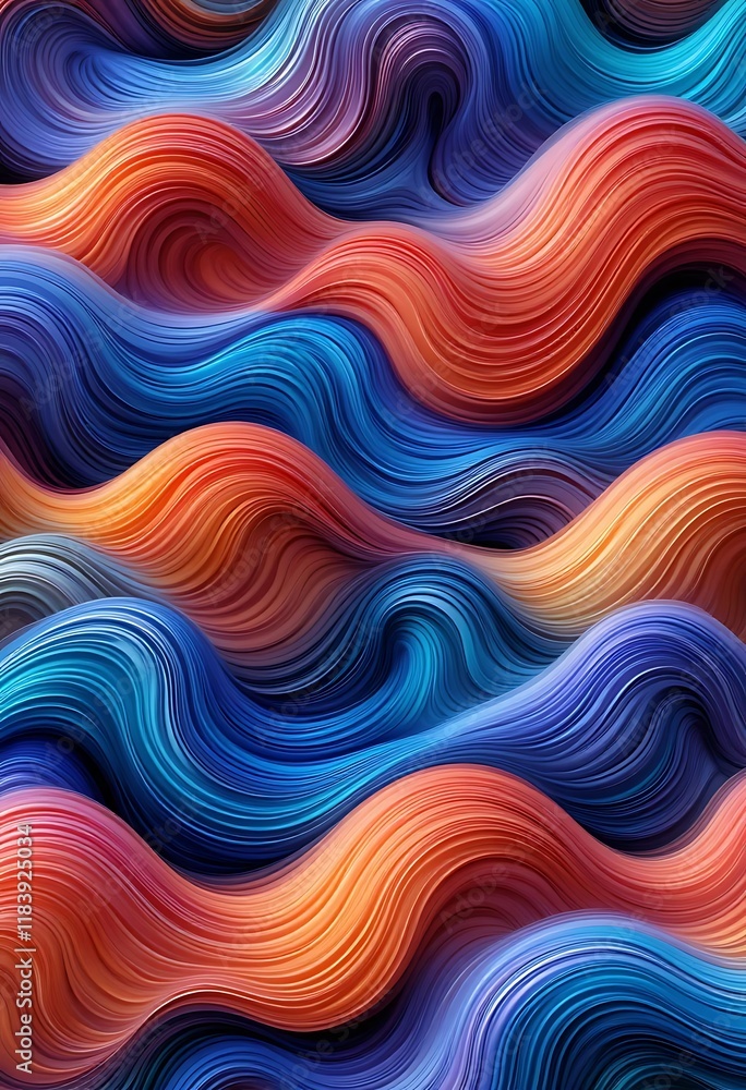Abstract Colorful Waves Swirling Pattern Design Abstract Colorful Waves Swirling Pattern Design