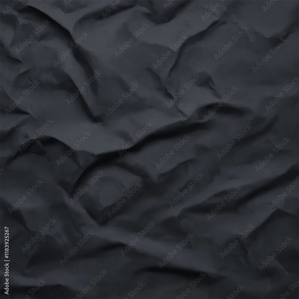black crumpled paper texture background . generative ai black crumpled paper texture background . generative ai
