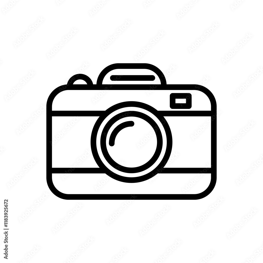 camera outline on white background camera outline on white background