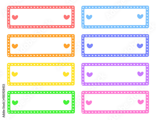 하트 유치원 이름표(kindergarten heart name tag)