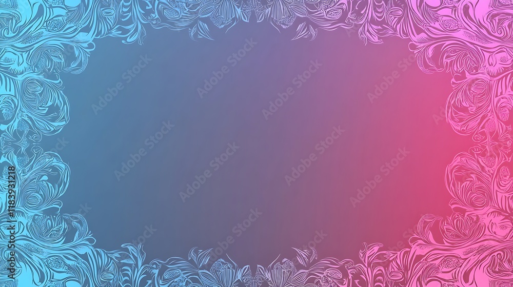 Abstract Floral Design Border Gradient Background Abstract Floral Design Border Gradient Background