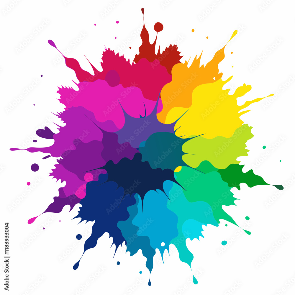 Obraz premium Abstract Paint Splash Vector Art - Bold and Dynamic Graphic