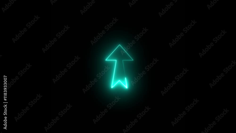 Abstract directional neon up arrow icon animation arrows collection, business, crayon line set, design, design elements black background. Abstract directional neon up arrow icon animation arrows collection, business, crayon line set, design, design elements black background.