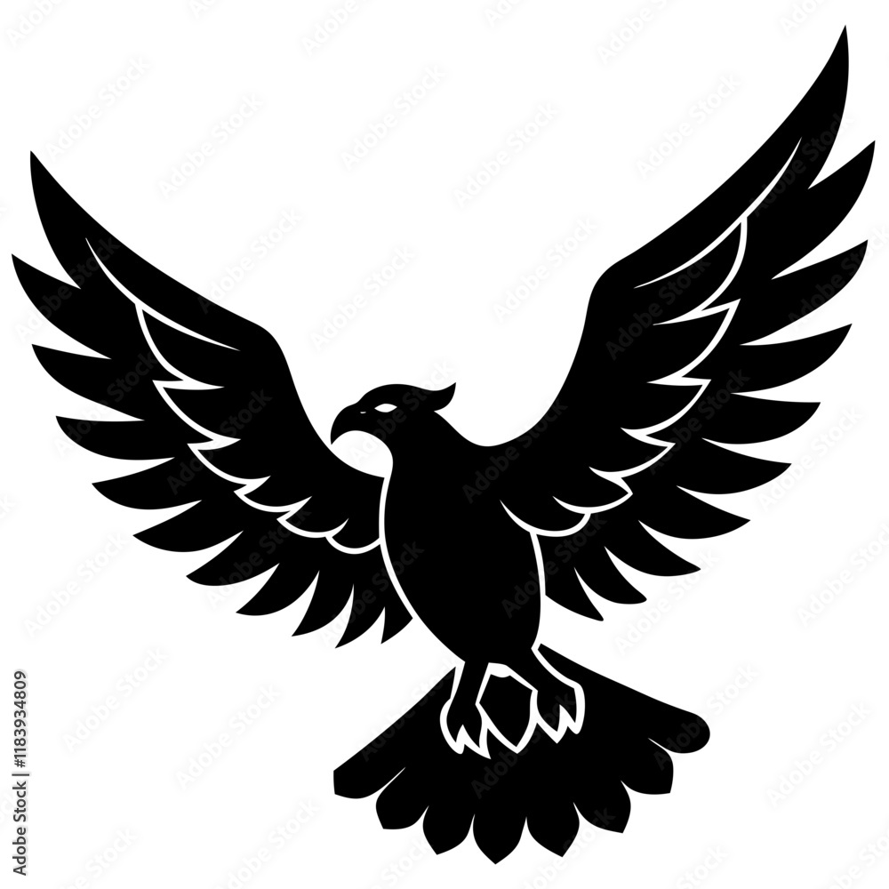 Fototapeta premium Flying Bird Silhouette Vector - Elegant Wildlife Design